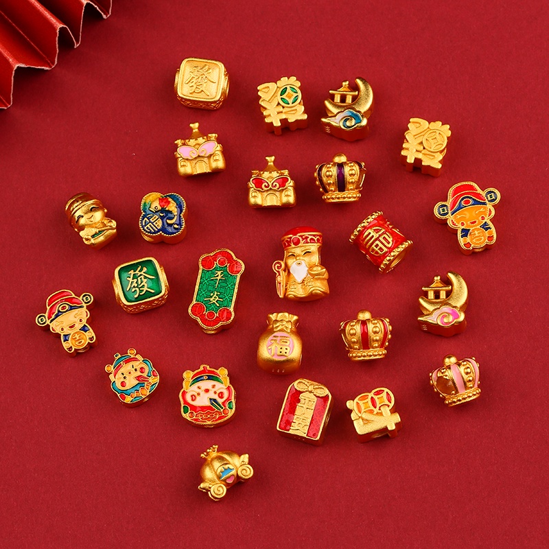 Hạt Xỏ Lỗ Màu Xanh Dương Tráng Men Chống Oxy Hóa Độc Đáo Dùng Làm Vòng Tay / Trang Sức