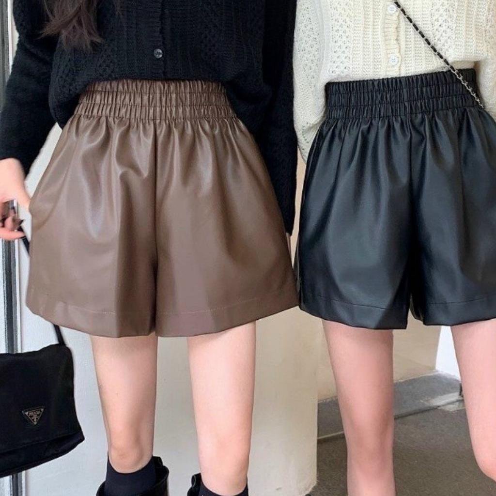 Quần short Nhung Nữ Phồng Ren Gấu