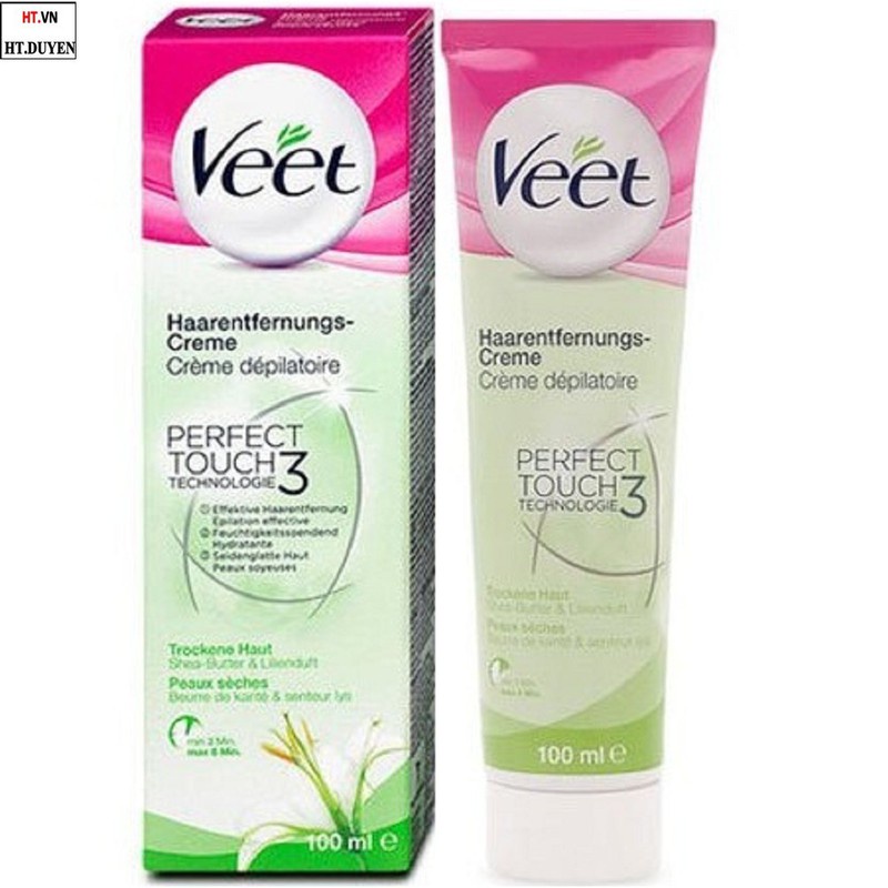 KEM TẨY LÔNG DÀNH CHO DA KHÔ VEET PERFECT TOUCH 3 100G CHÍNH HÃNG - 8300