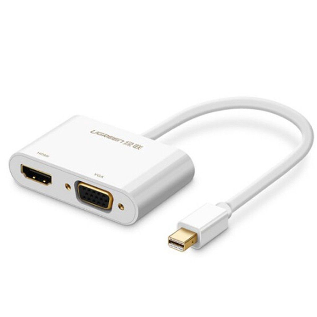 Cáp chuyển đổi 2 trong 1 Mini Displayport to HDMI và VGA hỗ trợ 4K*2K Ugreen 40364_Hàng chính hãng bảo hành 18 tháng