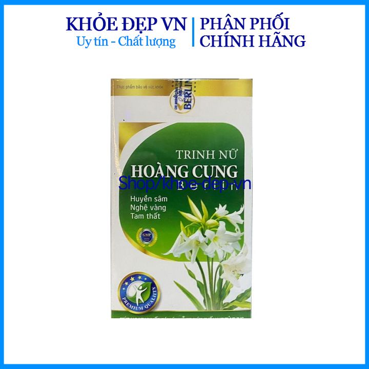 Viên uống trinh nữ hoàng cung Berlin mỗi hộp 60 viên ngăn u xơ tủ cung u xơ tiền liệt tuyến , tiểu khó tiểu buốt