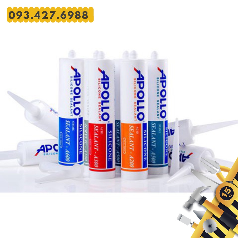 Phân phối Keo Silicone Apollo Chính Hãng ⚜️ Cam Kết Giá Keo Tốt Nhất Cho Khách Sỉ, Lẻ ⚜️ A100,A200,A300,A500,A600