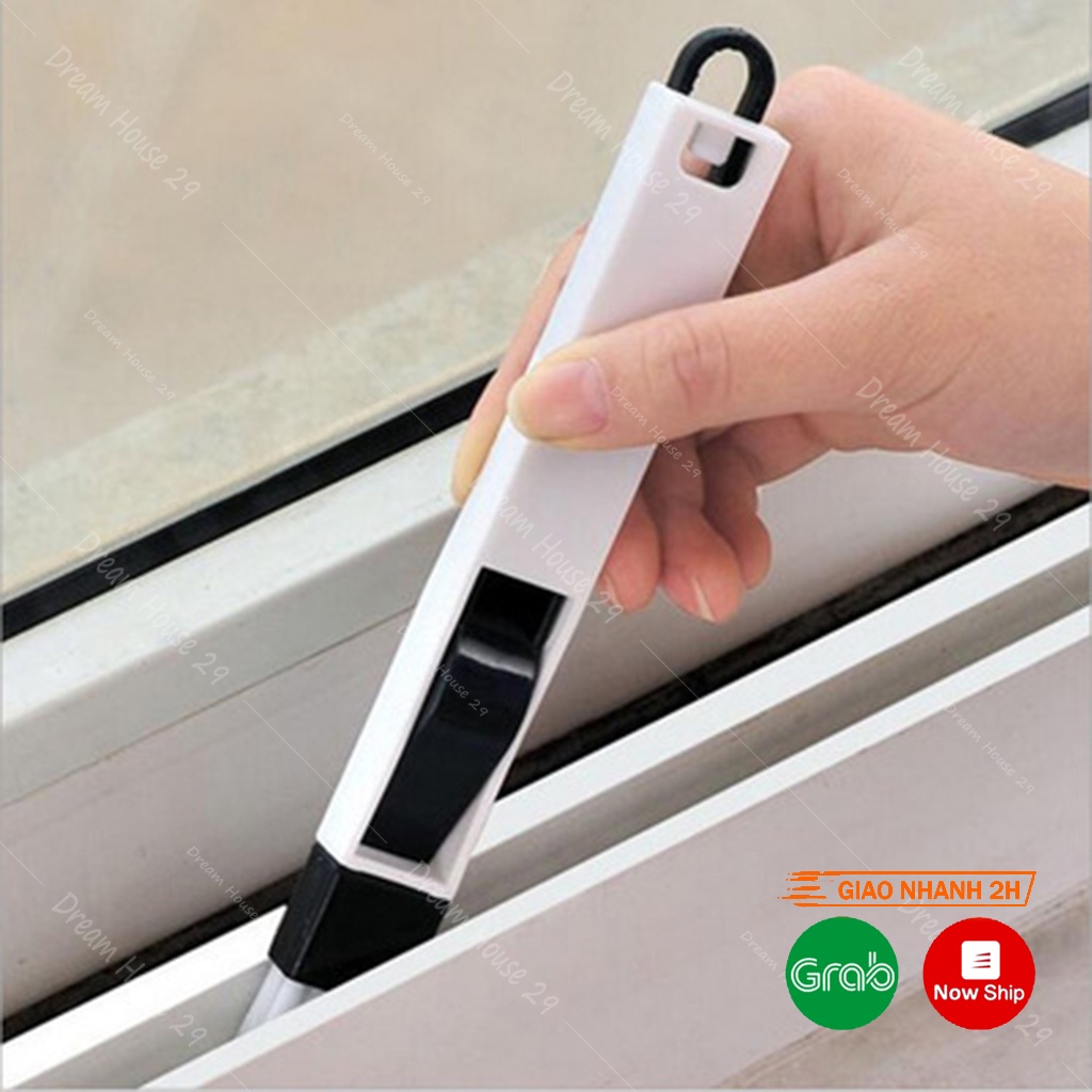 Chổi quét bàn phím máy tính, dọn dẹp khe cửa kèm hót rác kích thước 17cm x 2cm