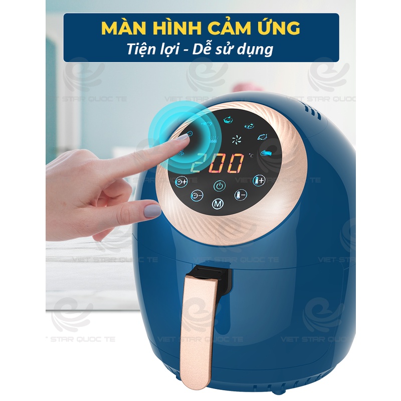 [Mã ELHADEV giảm 4% đơn 300K] Nồi chiên không dầu Việt Star Quốc Tế, Dung tích 3.5L, Công suất 1400W Bảo hành 12 tháng