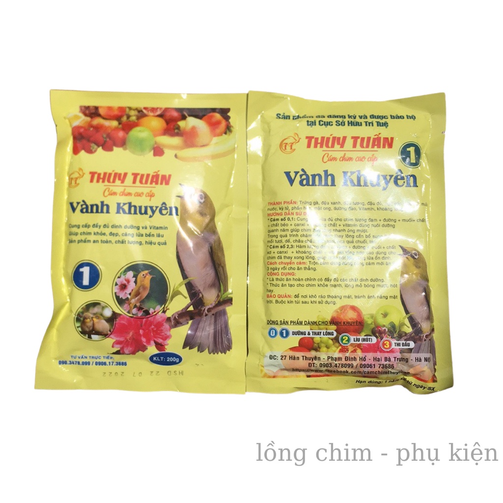 Cám chim khuyên Thúy Tuấn số 1 cao cấp 200gram - Cám chim Khuyên cao cấp số 1 giá rẻ chất lượng