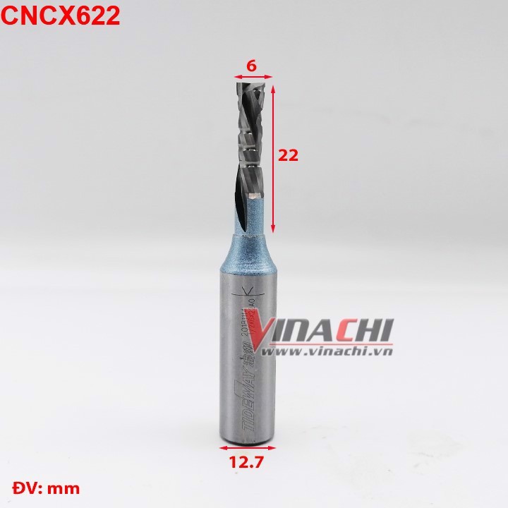 Mũi Cắt CNC Tideway Xoắn - Mũi Cắt CNC Tideway Xoắn dùng cho các sản phẩm cắt sâu không bám gỗ giúp đẩy mũi khoan nhẹ