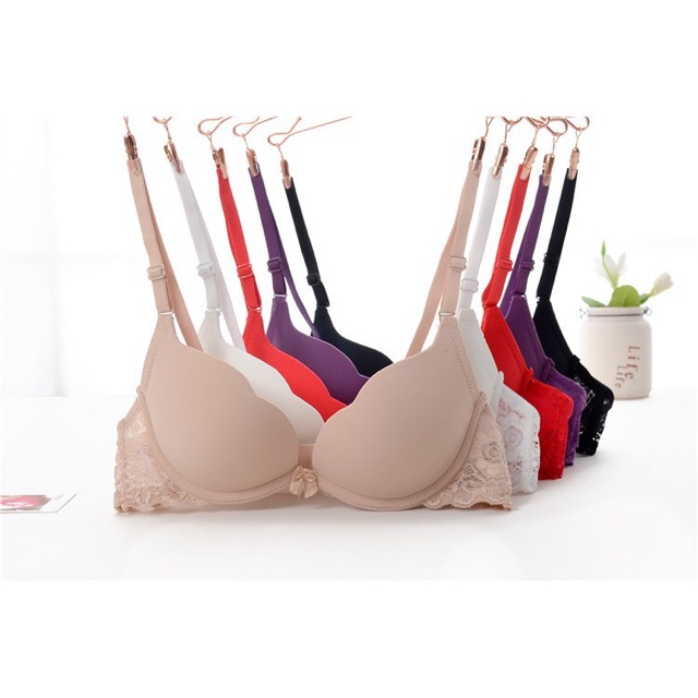 185k - A Bra trơn, dây ren, đẩy nhẹ nhàng, siêu thoải mái - Chất Store