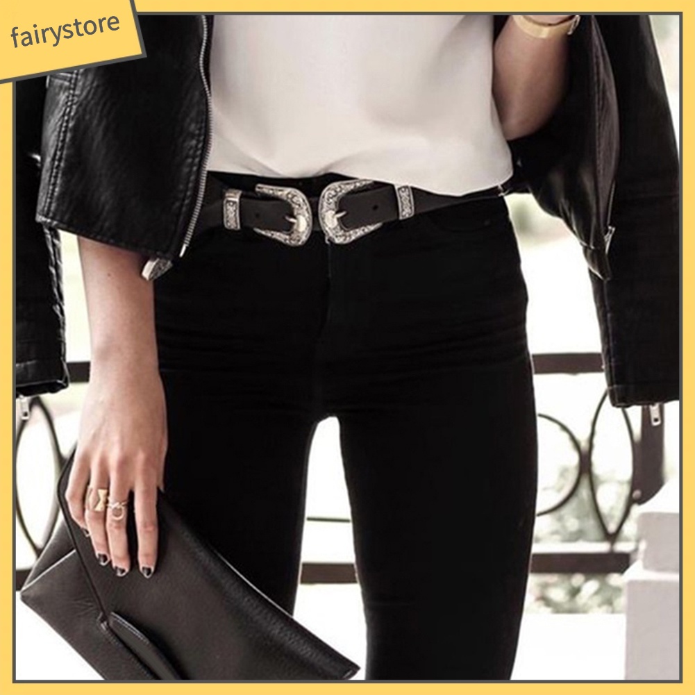 Thắt Lưng Nữ Da Nhân Tạo Phong Cách Cao Bồi Cá Tính