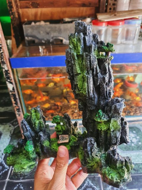 CẢNH NÚI TRANG TRÍ HỒ CÁ NON BỘ 20x10x22cm