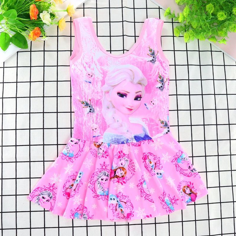 ♛Bộ Đồ Bơi Một Mảnh In Họa Tiết Hoạt Hình Thời Trang Mùa Xuân Cho Bé Gái