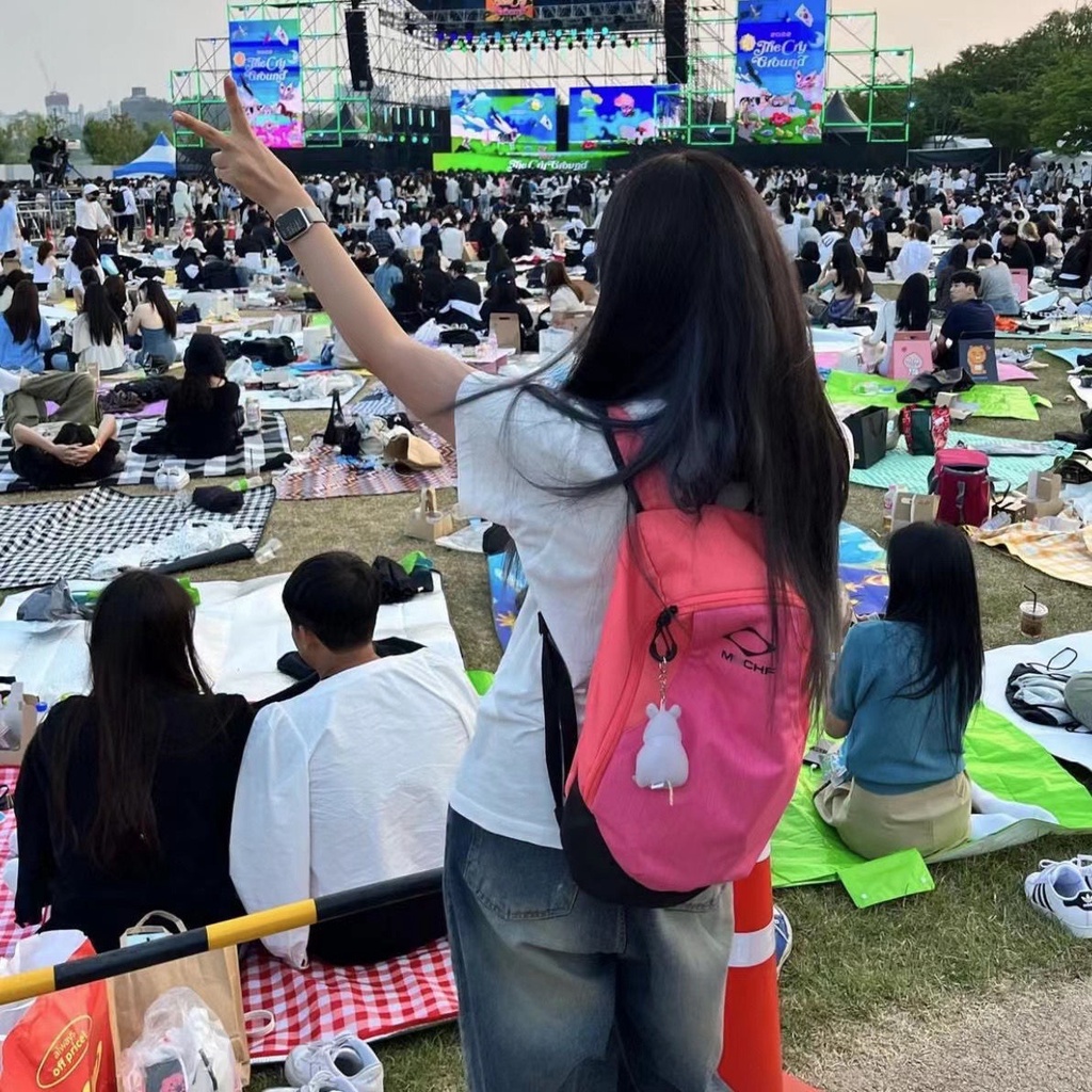 Ba Lô Đi Học Đính Kim Cương Giả Phong Cách Hàn Quốc Dễ Phối Đồ Thời Trang Cho Nam Và Nữ