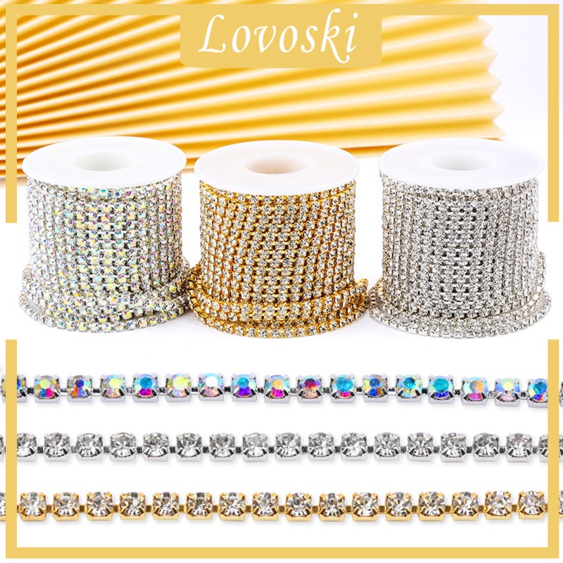 Cuộn Dây Chuỗi Pha Lê Trong Suốt 10 Yard Dùng Cho May Vá DIY