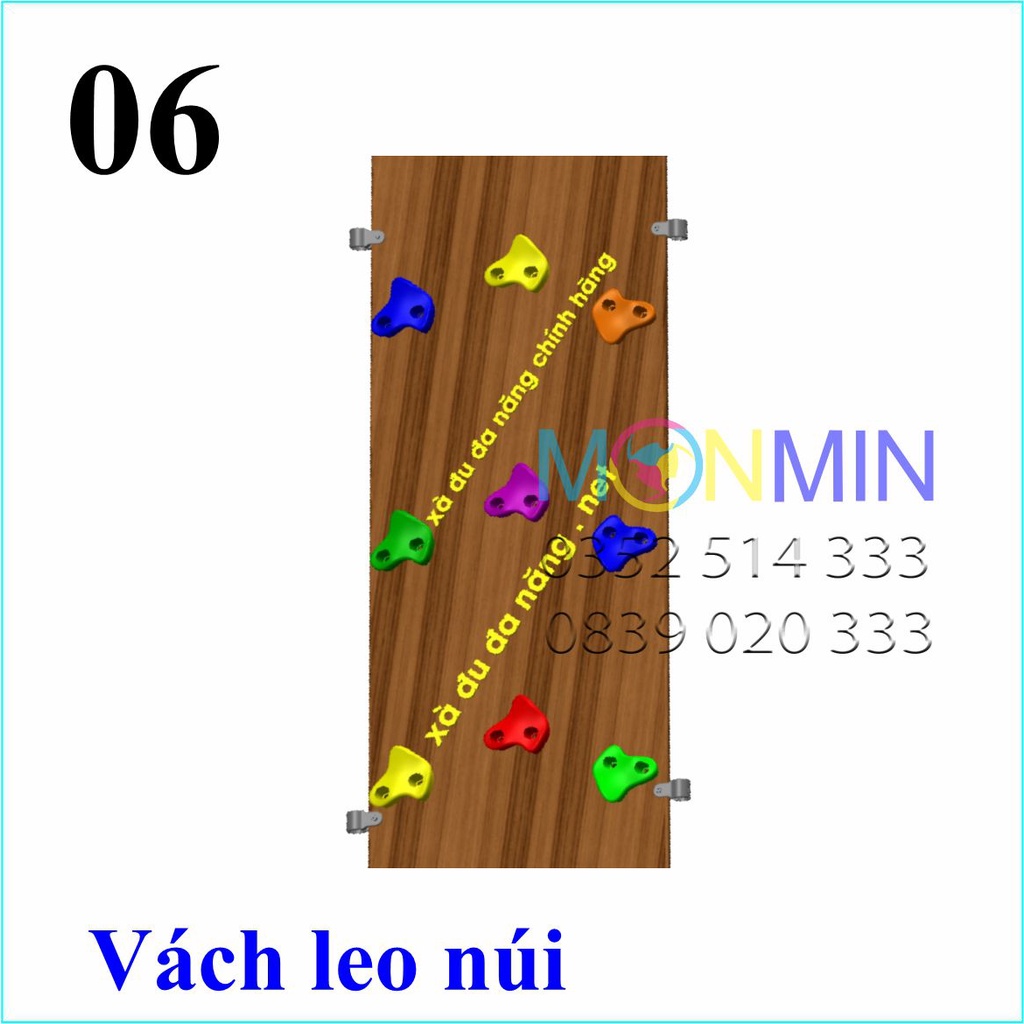 Phụ kiện Vách leo núi - Xà đu đa năng Satech - Chưa bao gồm khung vận động cho bé