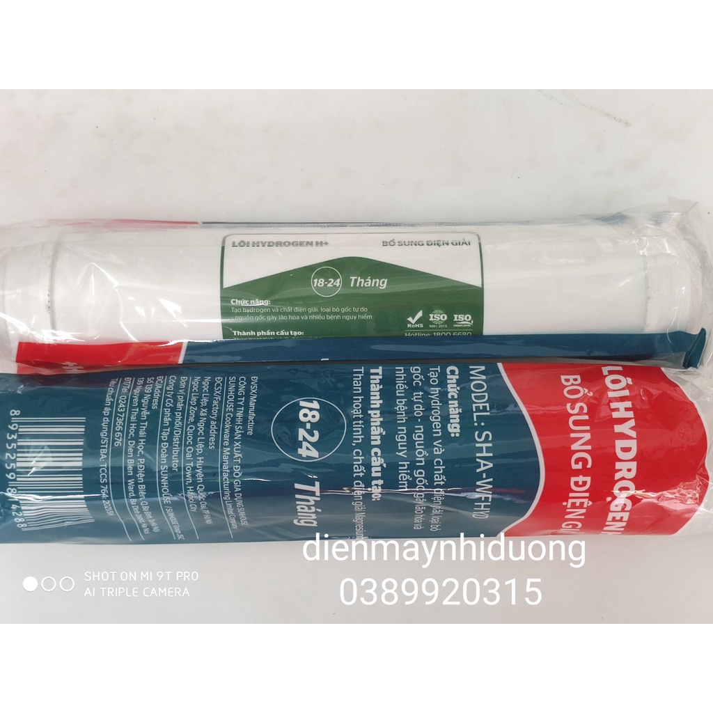 Combo 5 lõi lọc 5678910 tạo khoáng Sunhouse chính hãng