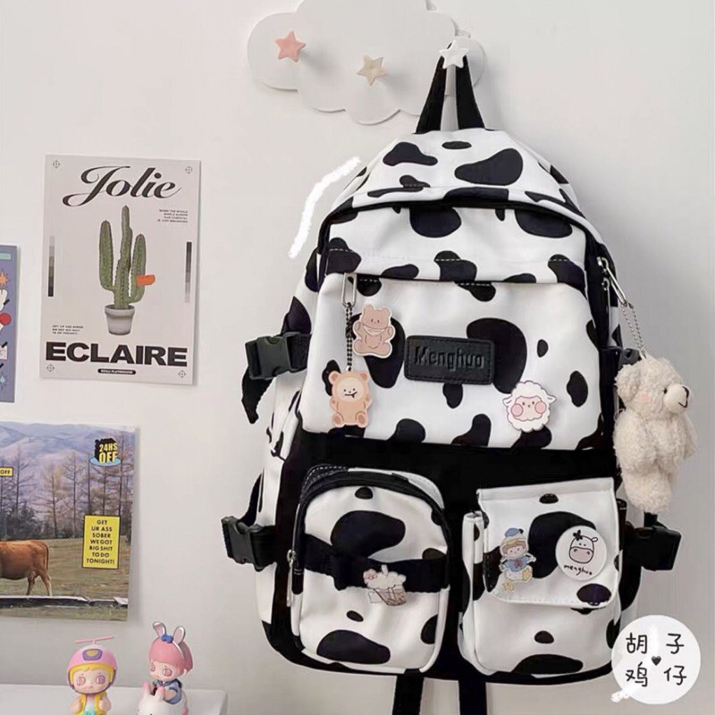 Balo Đi Học Bò Sữa Dễ Thương Tihinstore Mã 690320