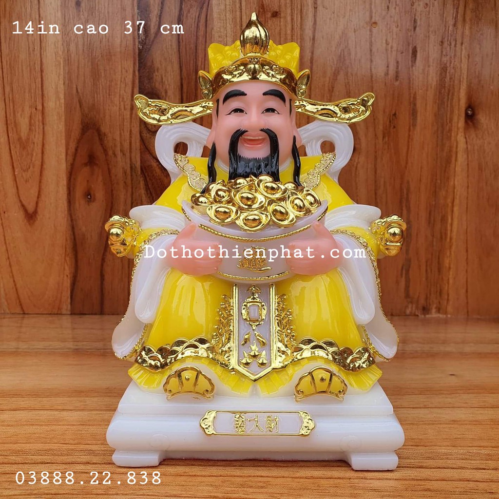 Ông thần tiền đá 14in cao 37 cm