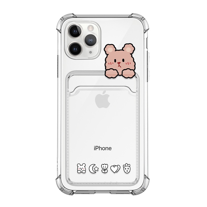 Ốp Điện Thoại Mềm Có Ngăn Đựng Thẻ Cho Iphone 12 / 12 Pro / 12 Pro Max / 11 / 11 Pro Max / Xs Max / Xr / 8 Plus /7/6/6s | BigBuy360 - bigbuy360.vn