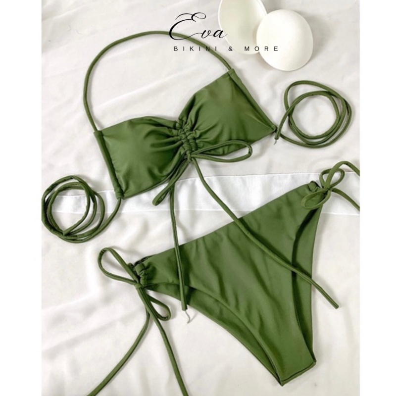Bikini bộ bơi đồ bơi nữ đi biển hai mảnh sexcy rút ngực EVA 2MRN