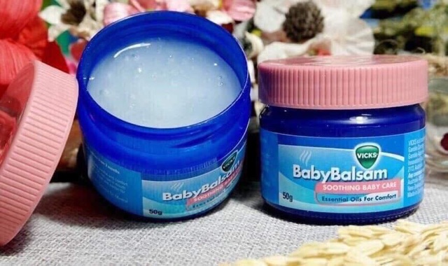 Dầu bôi ấm ngực Vick Baby Balsam Úc, giữ ấm cho bé 50g [ babyboo]