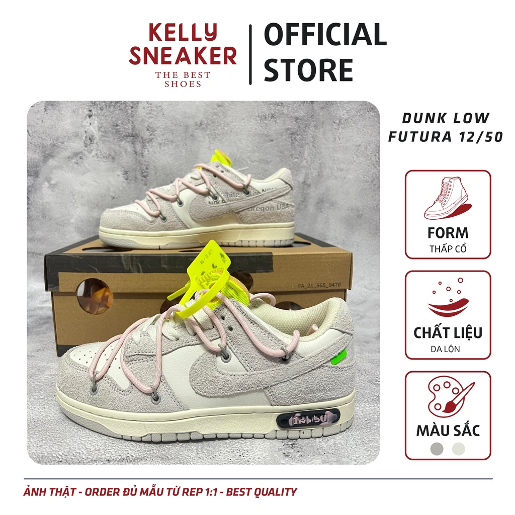 Giày Thể Thao Sneaker Dunk OW x Futura Phối Màu 12/50 - Bản Cao Cấp (Ảnh Thật + Hàng Sẵn)