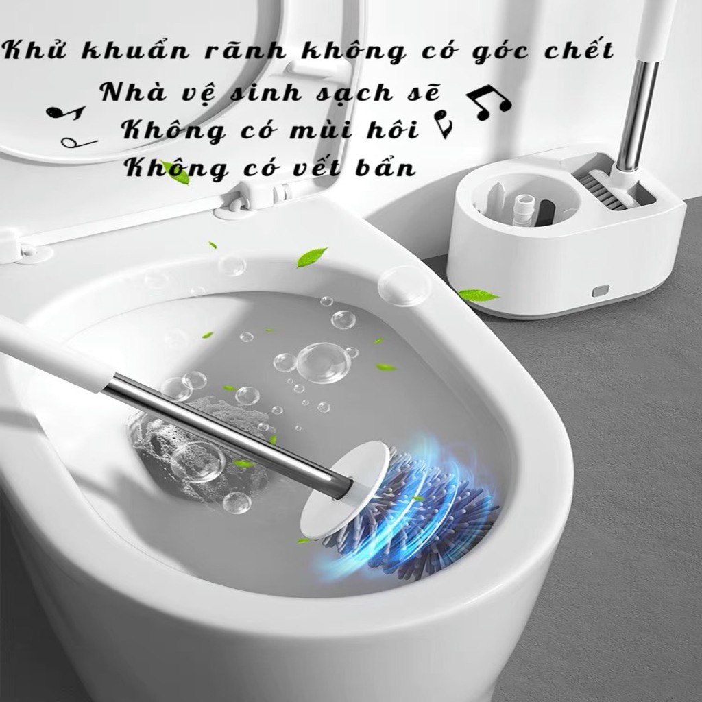 Cọ toilet silicon chổi cọ nhà vệ sinh chà bồn cầu thông minh tiện dụng