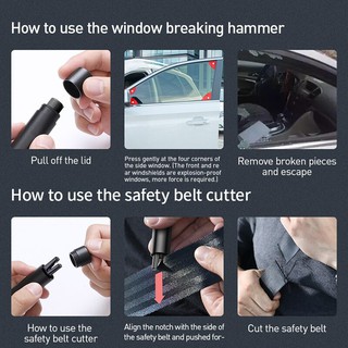 Dụng cụ sinh tồn, thoát hiểm Baseus Sharp Tool Safety Hammer