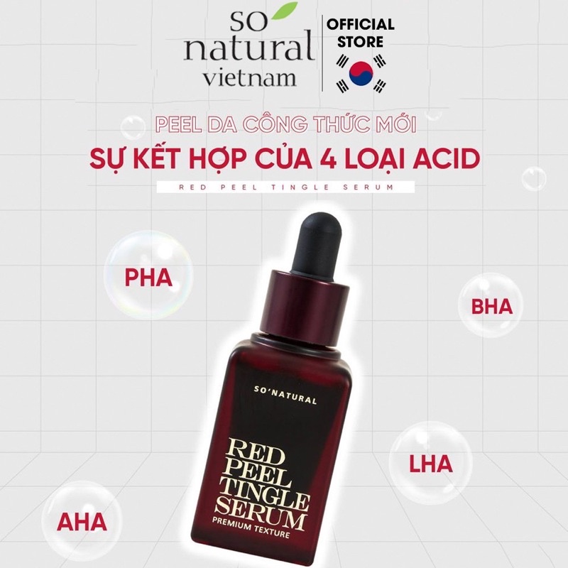 Red Peel Tingle Serum Premium 20ML Tinh Chất Tái Tạo Peel Da Sinh Học  So Natural