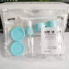 Bộ Chiết Mỹ Phẩm Du Lịch 6 món Travel Rouna tặng kèm túi zip Tiện Lợi