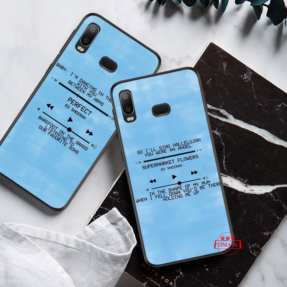 Samsung A10 A20 A30 A40 A50 A60 A70 Note 8 9 10 Plus Soft case Ed Sheeran Lyrics Pictures Diy