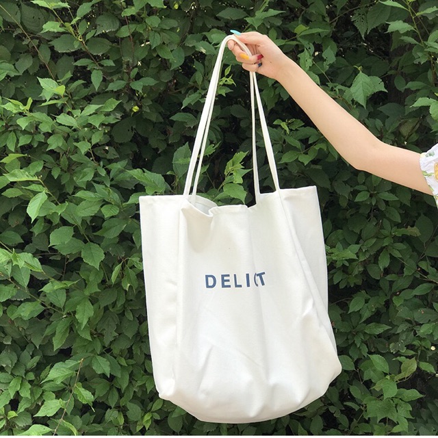 ẢNH THẬT Túi tote Túi vải canvas form lớn 4 màu ( Delight )