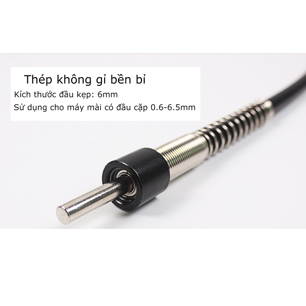 Dây truyền động nối dài 1 met cho máy khoan mài khắc mini 6mm (đầu to)