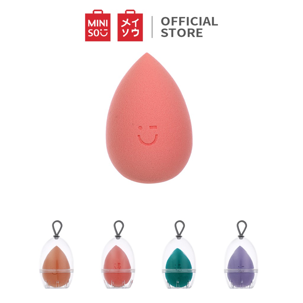 Bông trang điểm dạng giọt nước (Travel case) Miniso