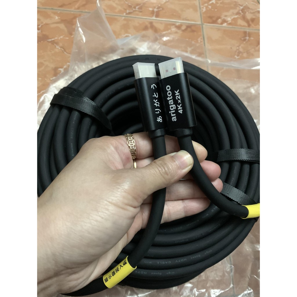 [Loại 1] Dây HDMI 30m Arigato cao cấp chống nhiễu hỗ trợ 2K4K