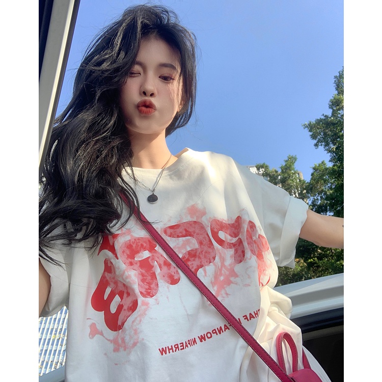 NRVP Áo Thun Nữ Tay Ngắn In Hình Phong Cách Hàn Quốc Thời Trang Mùa Hè 2022