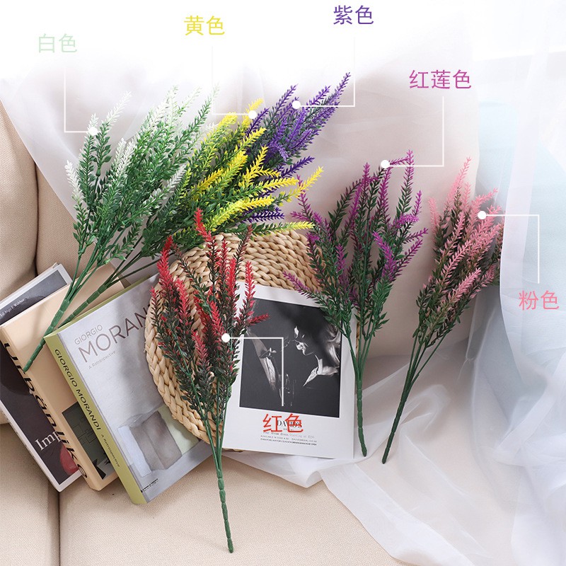 Hoa oải hương nhân tạo để bàn trang trí nội thất chất lượng cao