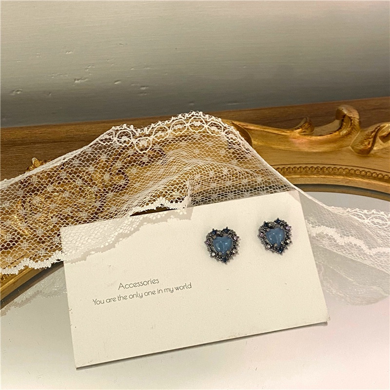 Khuyên Tai Hình Trái Tim Phong Cách Retro Thời Trang Mới 2022