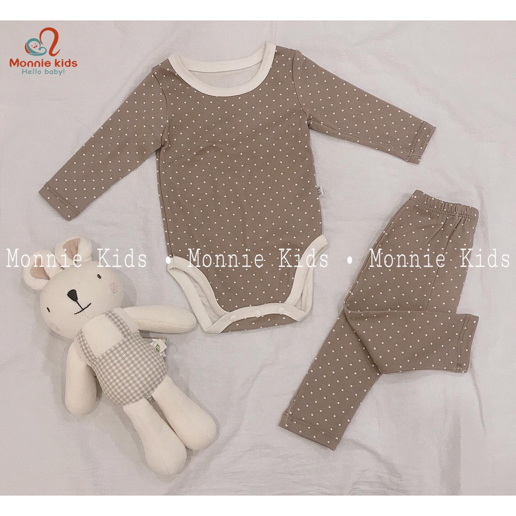 Body Suit Kèm Quần PEEKABOO Chấm Bi 6M /12M /18M