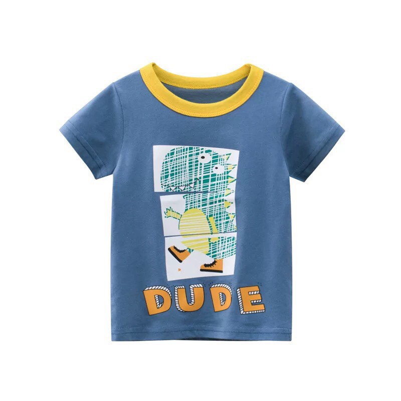 Áo Thun Cotton Cộc Tay Chuẩn Hãng 27Kids Cho Bé Trai size 90-130(1-6 tuổi), Áo Cộc Tay 27kids