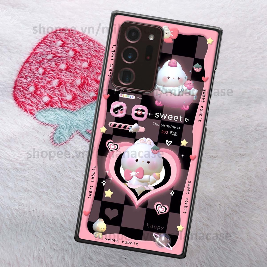 Ốp Samsung Note 20 Ultra hình đồng hồ icon gấu mèo cute cực dễ thương ngộ nghĩnh