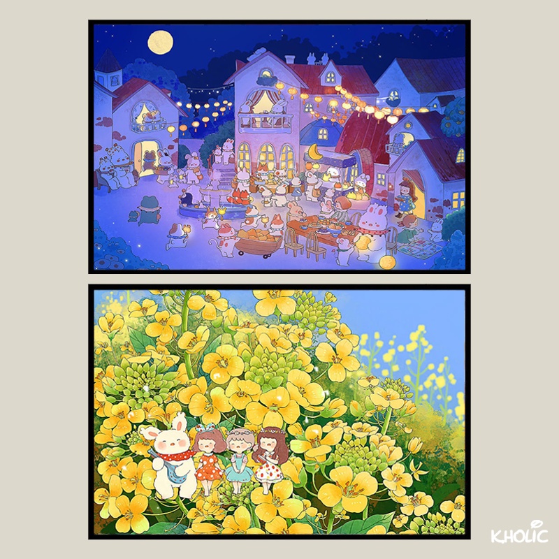 Bộ Đồ Chơi Ghép Hình 200/300/500/1000 Mảnh Hình Hoạt Hình Anime