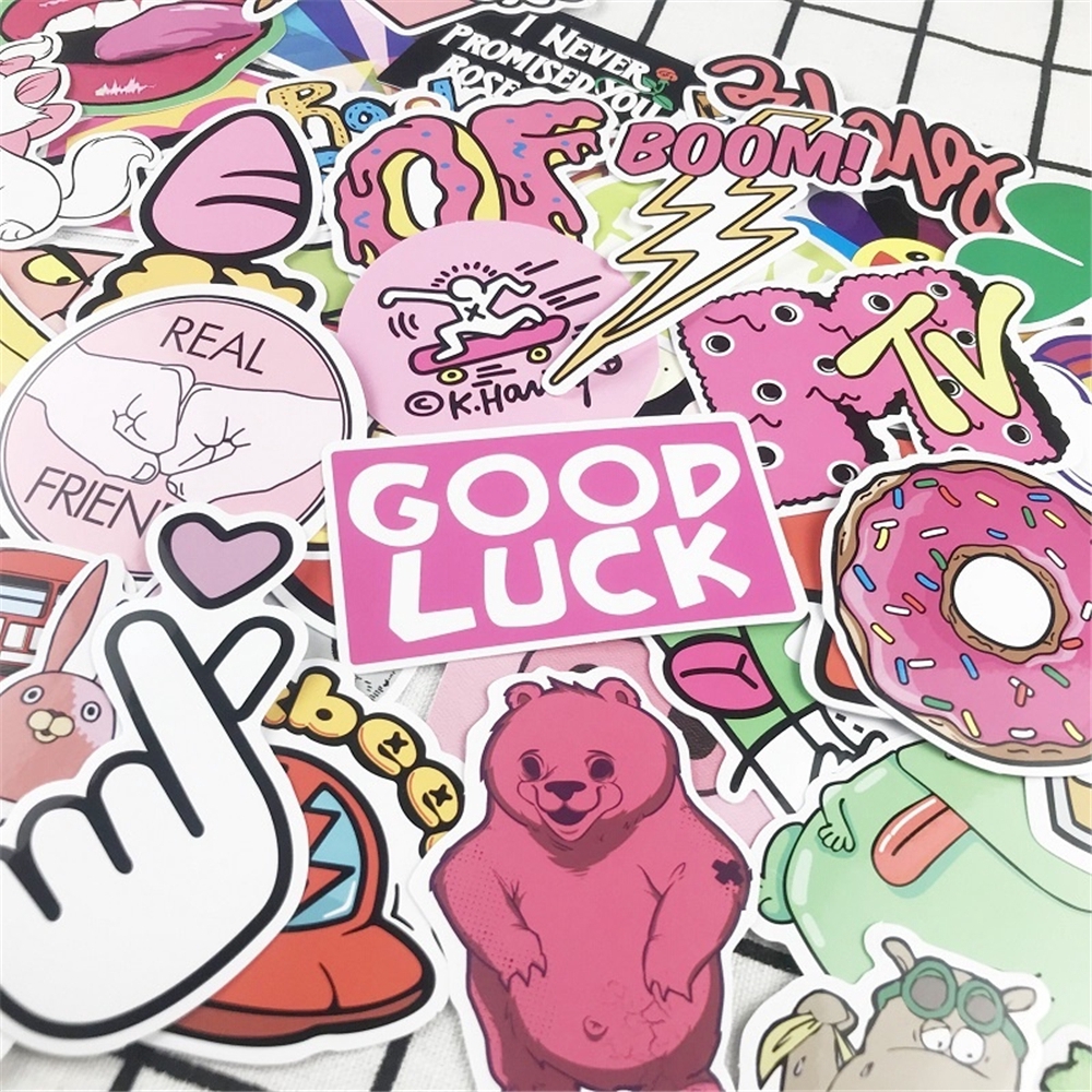 50 / 60 miếng dán trang trí hình hoạt hình