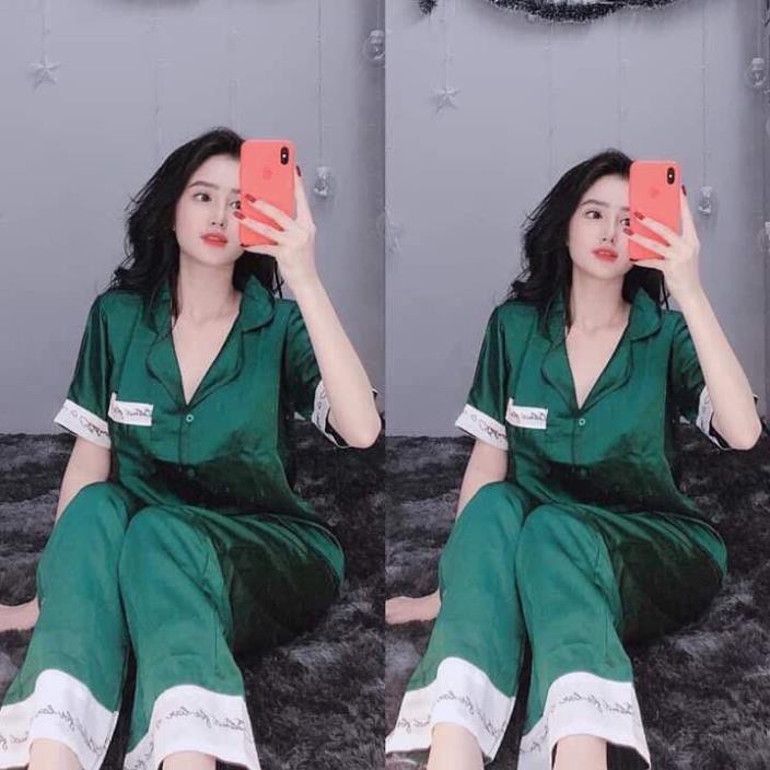 Bộ pijama chữ kí nhiều màu đẹp, đồ ngủ nữ quần dài kèm áo thun cộc tay mặc nhà ulzzang HOT