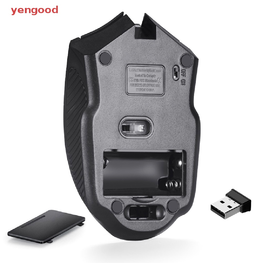 (YGD) Chuột Quang Không Dây 2.4G 6 Nút Bấm 1600DPI