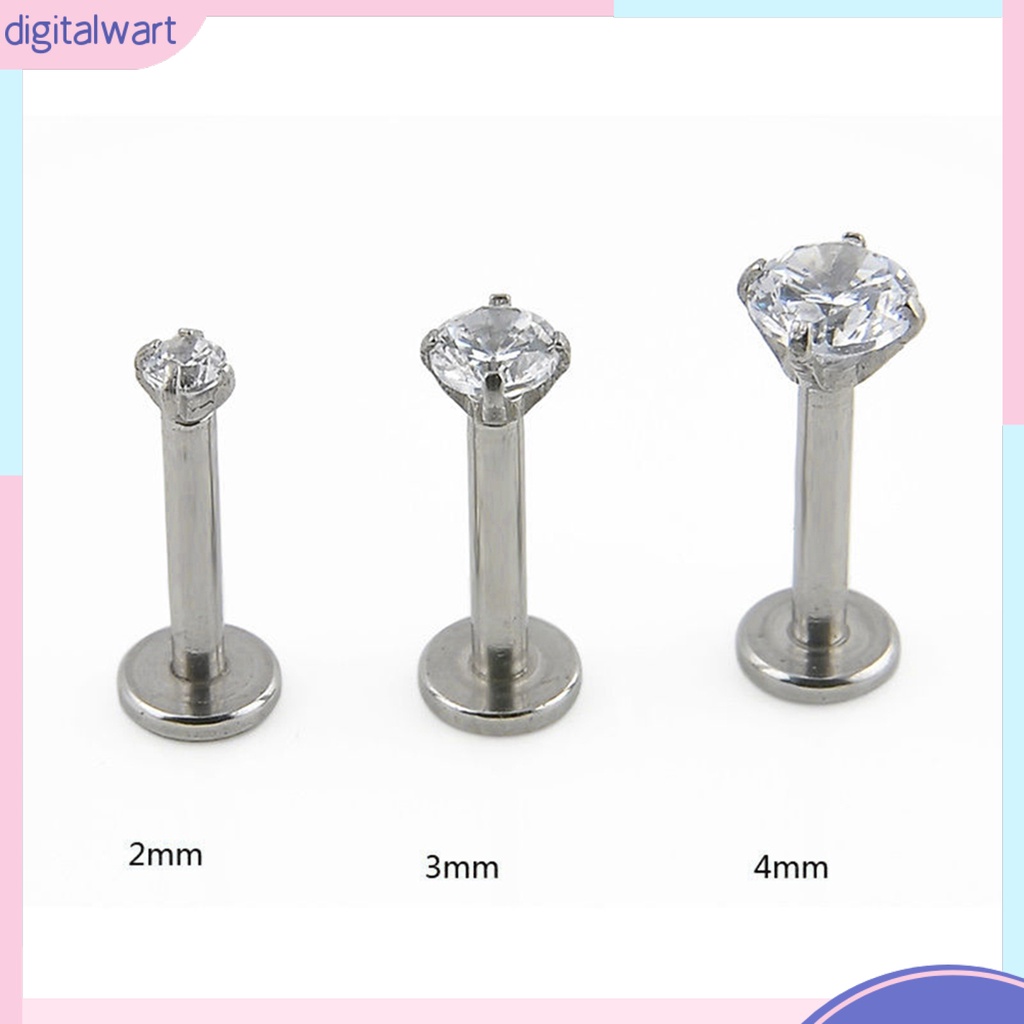 1 khuyên mũi đính kim cương giả cho nam nữ