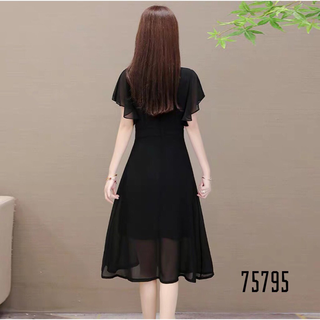 ĐẦM VOAN CHIFFON ĐÍNH CƯỜM XINH SANG XUẤT SẮC ĐỦ SIZE S M L XL XXL