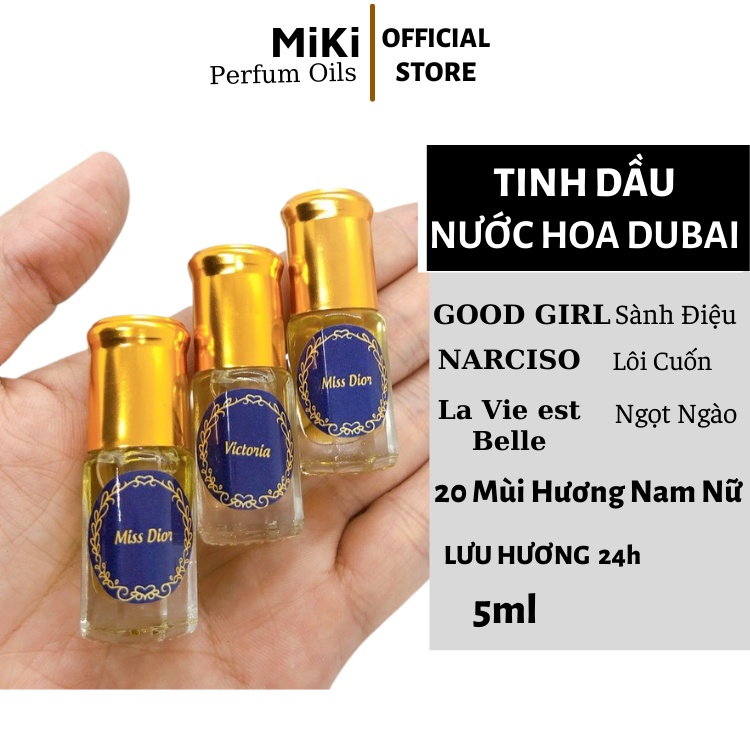 Tinh Dầu Nước Hoa Dubai Mini Lăn 5ml Chính Hãng - MiKiStore - Lưu Hương Lâu 24h