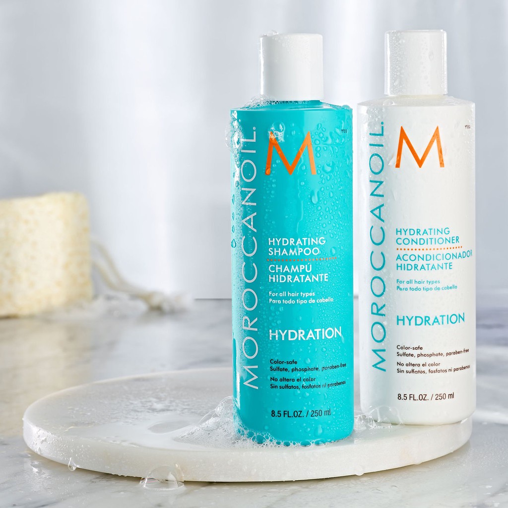 Bộ Dầu Gội và Xả Phục Hồi Tóc Moroccanoil Moisture Repair - Hàng Chính Hãng 500ml