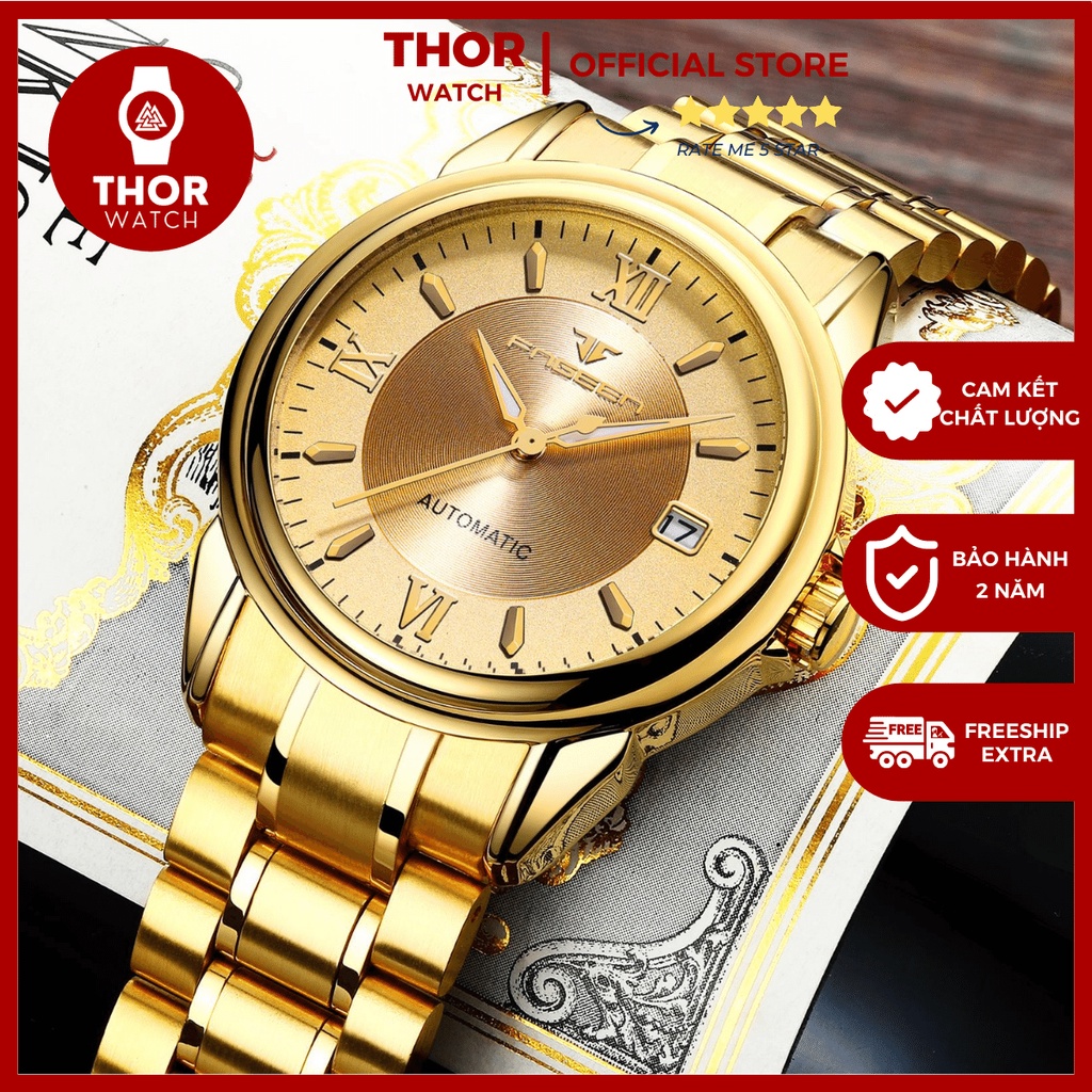 Đồng Hồ Cơ Giấu Máy Nam Cao Cấp FNGEEN 6602 Dây Kim Loại/Dây Da - A14 - Thor Watch