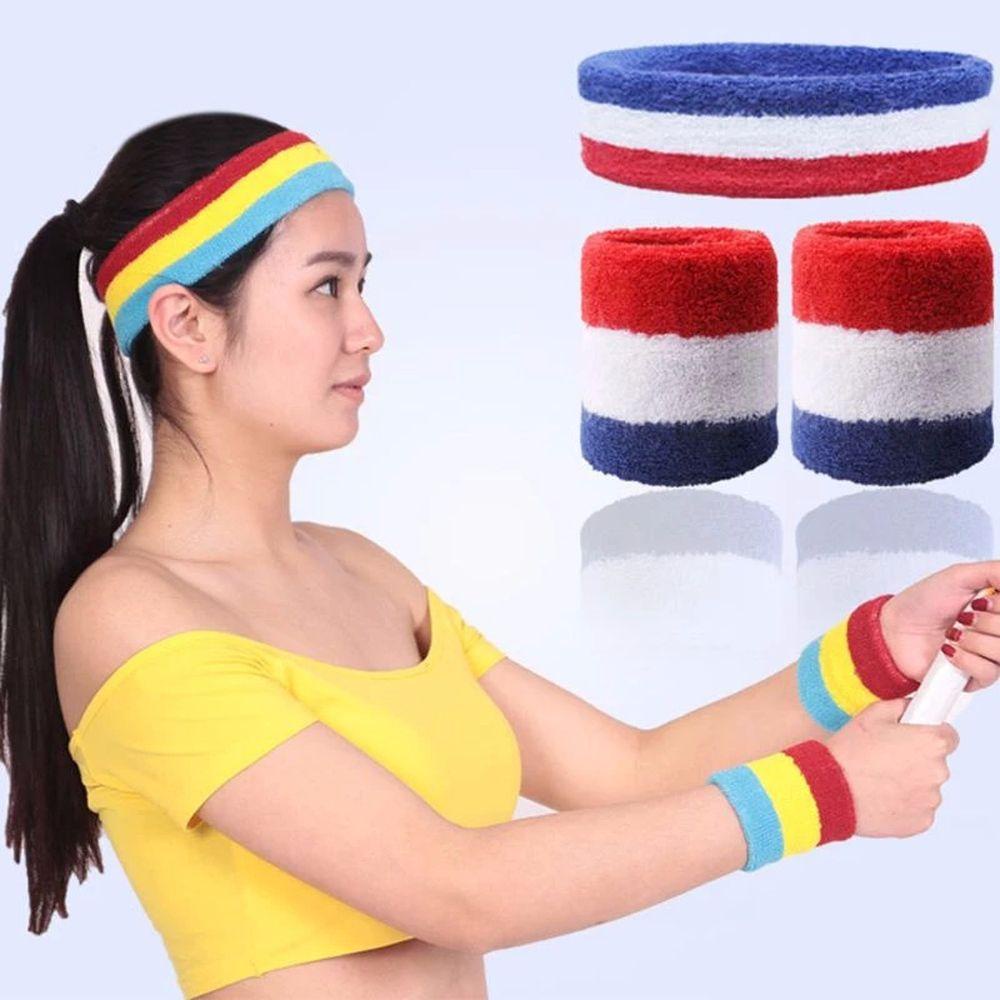 QUINTON 1 Bộ Băng Đô + Băng Đô Đeo Trán Tập Thể Dục, Yoga, Bóng Rổ, Tenni
