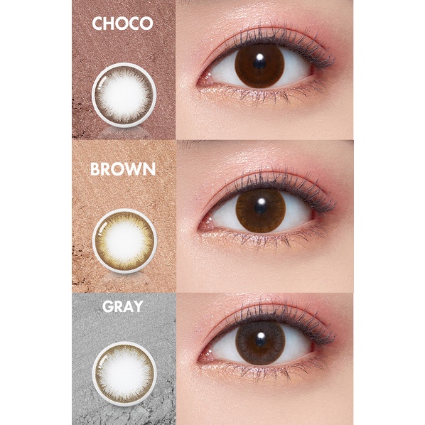 Lens nâu tự nhiên , Kính áp tròng  cận màu nâu tự nhiên baby  JEJE BROWN,  lens giãn tròng nhẹ 14.0mm.